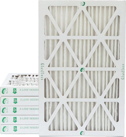 Glasfloss 20x30x2 MERV 10 (FPR 5-6) 2" Inch Pleated Air Filters Box of 6. Actual Size: 19-5/8 x 29-5/8 x 1-3/4