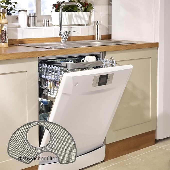 W10463906 W10354786 Dishwasher Screen Filter Replacement for Whirlpool Kenmore Amana Kitchen Dishwasher AP6021820 WPW10195360 2312301 PS11755148 PS3653246 Gray