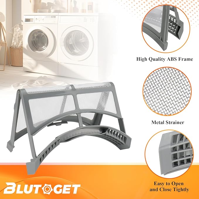2025 Upgraded DC61-02595A AP4578777 Dryer Lint Filter Case Screen by Blutoget-Dryer lint trap filter Fit for Samsung Dryer-DVE45T6000W, DV42H5200EW/A3, DV42H5000EW/A3,2069505, PS4206799, EAP4206799