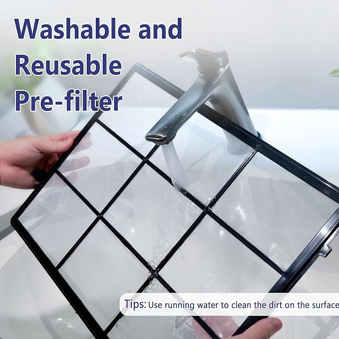 116130 Replacement Filter Compatible with Winix 5500-2 Am80 Plasmawave Air Puri-Fier, 3 Premium Filters and 3 Activated Carbon Pre-Filters, Compared to Part # 116130, 3 Set