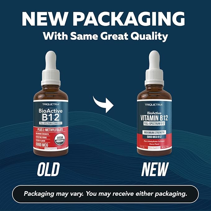 BioActive Vitamin B12 5000 mcg | Contains 3 BioActive Forms B12 Plus Methylfolate Cofactor - Methyl B12, Adenosyl B12 & Hydroxy B12 | Sublingual Form, Cherry Flavor, Organic, Vegan (60 Servings)
