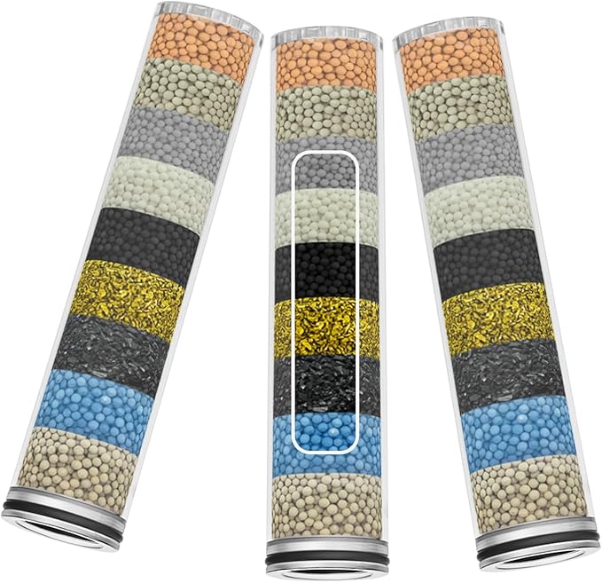 Shower Filter Replacement Cartridge – Compatible with SunCleanse Handheld Shower Head Filter System, 3-Pack High Output Water Softener Filters for Hard Water, Chlorine & Sediment Removal