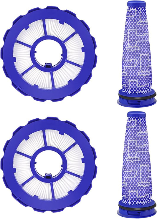 2 pack Hepa Post-Motor Filters & Pre-Motor Filters Replacement Parts Compatible With DC50, Animal And Multi Floor Complete Vacuum Cleaner, Part # 965081-01&965080-01