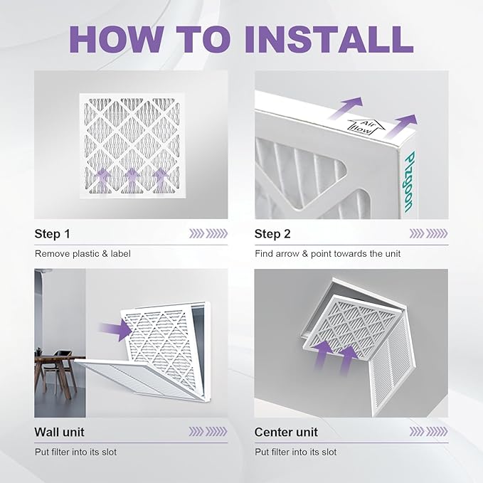 12x12x1 Air Filter MERV 11 (2 pack) MPR 1000 Pleated AC Furnace Filters Replacement Compatible with Air Conditioner HVAC AC Furnace Air Filter (Exact Dimensions: 11.81"L x 11.81"W x 0.79"Th)