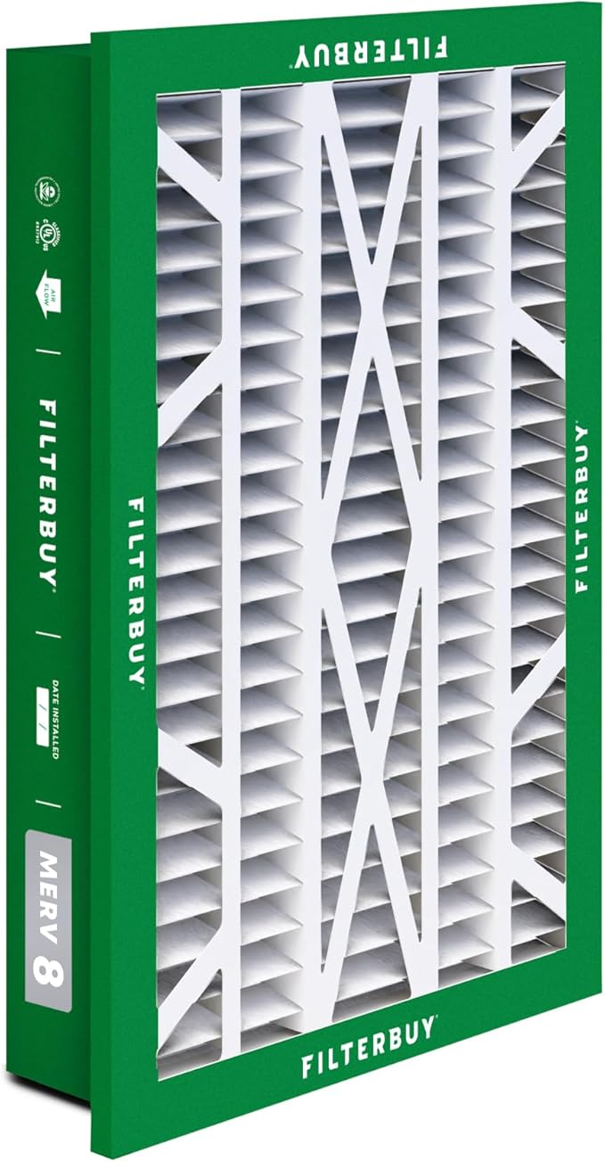 Filterbuy 20x30x5 Air Filter MERV 8 (MPR 700) Dust Defense Replacement (4-Pack), Pleated HVAC AC Furnace Filters for Honeywell Return Grille (Actual Size: 18.38 x 28.63 x 3.69)
