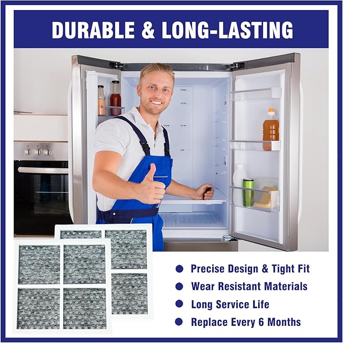 3 Pcs Refrigerator Air Filter Replacement Fit for LG LFXS26973S, LFXS28596S, LRFXC2406D, LRFXC2416S, LRMDS3006D