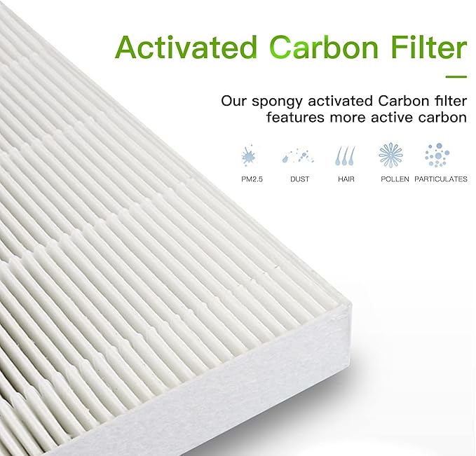 Idylis Idylis Air Purifier Filter C Replacement Set，2 Pack Hepa & 2 Carbon Filters Set for Idylis Air Purifiers IAP-10-280, IAP-10-200, Part # IAF-H-100C, IAFH100C