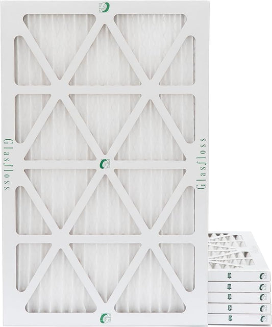 Glasfloss ZL 15x25x1 MERV 10 (FPR 5-6) AC Furnace Air Filters. (Box of 6). Actual Size: 14-1/2 x 24-1/2 x 7/8