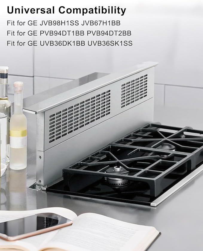 2Pcs 12-Layer Microwave Oven Mesh Grease Filter Aluminum Fit for GE and Monogram, 4 X 15 X 3/32 Inches Microwave Oven