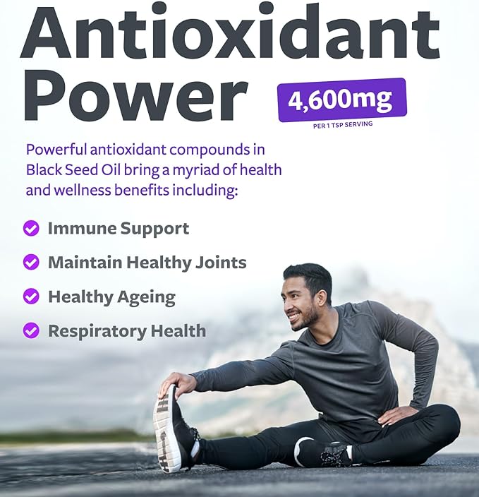 USDA Organic Black Seed Oil Liquid (4 fl oz) Premium Cold-Pressed Nigella Sativa Producing Pure Black Cumin Seed Oil - Antioxidant Supplement - Vegan, Gluten-Free, & Non-GMO (No Pills or Capsules)