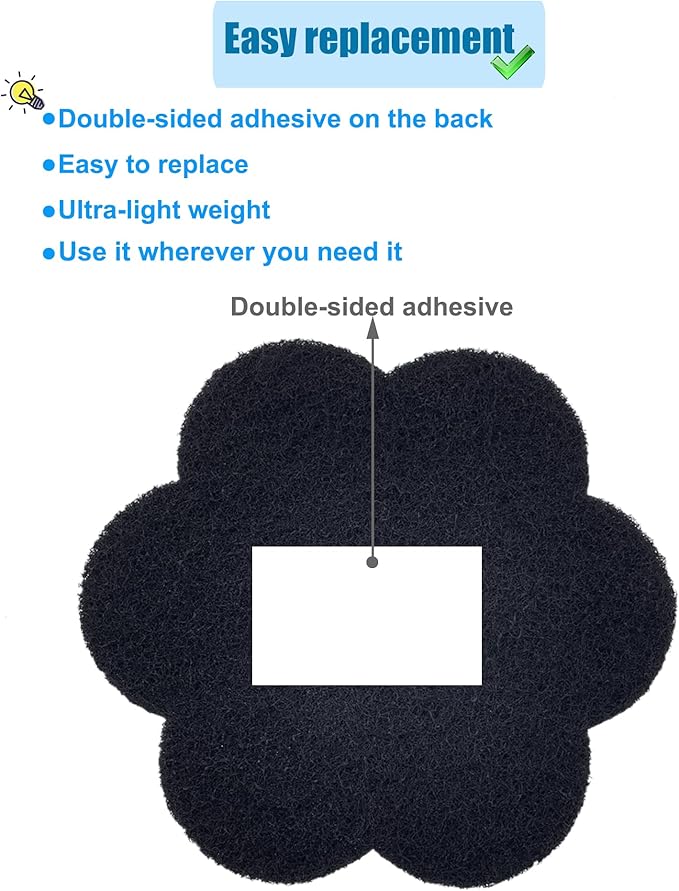 12-Pack Universal Trash Can Odor Absorbing Filters, Activated Charcoal Deodorizer for Trash Cans, Compost Buckets, Countertop and Recycle Bins (Flower)