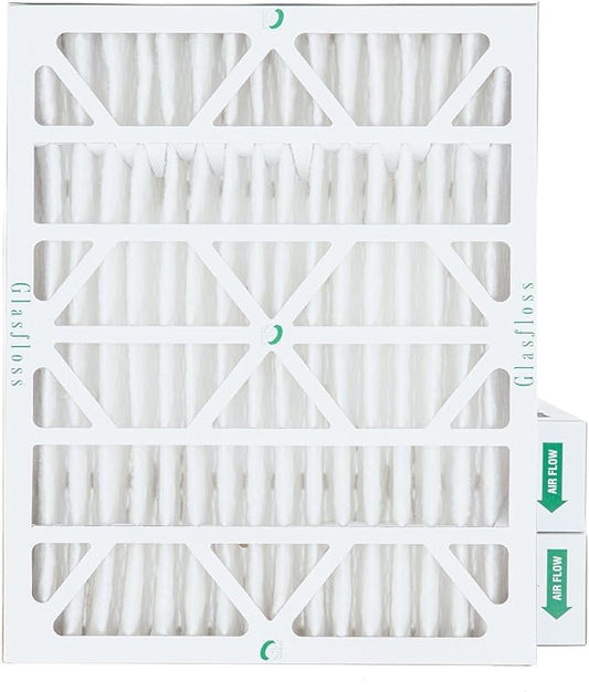 Glasfloss 20x25x4 MERV 10 (FPR 5-6) 4" Inch Pleated Air Filters Box of 3. Actual Size: 19-1/2 x 24-1/2 x 3-3/4