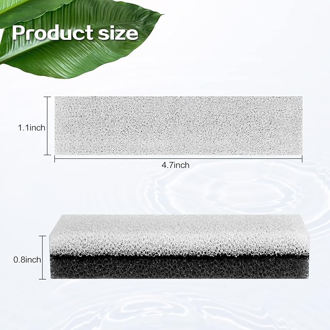 10 Pcs Pet Fountain Filters Replacement for WF020 Cat Water Fountain, Dog Water Dispenser Cat Fountain Filters