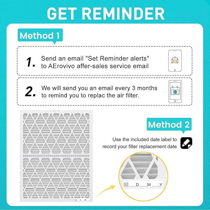 16x20x1 Refillable Air Filter Kit, MERV 11, 1 Reusable Foldable Frame ＆ 6 Refill, Fits Most AC HVAC Furnace Devices, Actual Size 15.75x19.75x0.75in