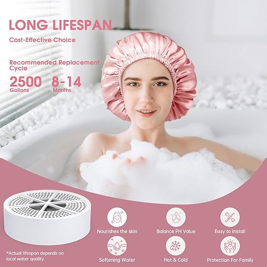 Upgraded Bath Water Filter for Tub 8+1 Stage Bathtub Filter for Tub Faucet Filter Gift for Women BPA-Free Reduce Water Contaminants for Healthier Skin & Hair Softer Water 2500 Gallons of Filtration