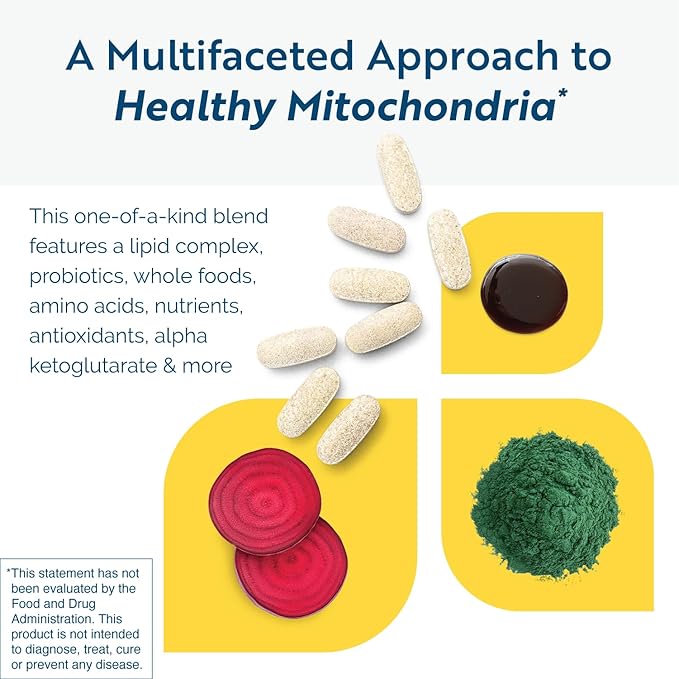 Researched Nutritionals NT Factor Energy - Advanced Mitochondrial Formula to Promote Cellular Health, ATP Production, Energy & Brain Health (90 Tablets)
