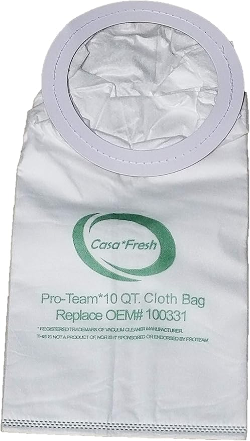 10 PK HEPA ProTeam 100331 Replacement. Compatible with 10 QT Backpack Coachvac, Super Coachvac, Megavac