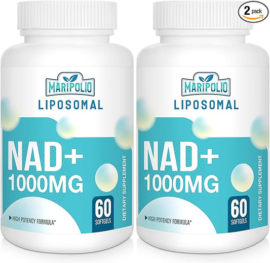 Liposomal NAD+ Supplement 1000 mg | Highest NAD Pontecy | Max Absorption | Pure NAD Supplement | Energy and DNA Repair, Aging Defense, Brain Function | 120 Softgels