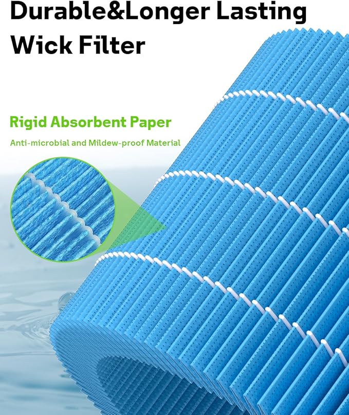 2 Pack H35i Humidifier Wick Replacement Filter Compatible with Blueair Smart Humidifier, Soothing Water Vapors Through Particle & Mineral Capture