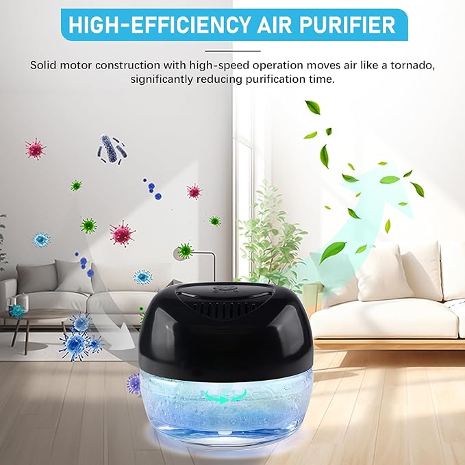 Purifier Air Washer, Air Fresher Aroma Diffuser for Home, Office, Air Purifier with Night Light (Black)
