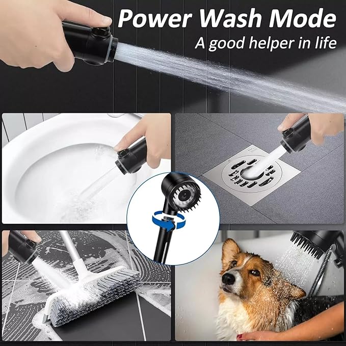 Filtered Shower Head with Handheld, 3 Spray Mode Hard Water Detachable with Filters and 59" Inch Hose Bracket, High Pressure shower heads, Suitable For Bathing And Rinsing Fish Tank And Pets