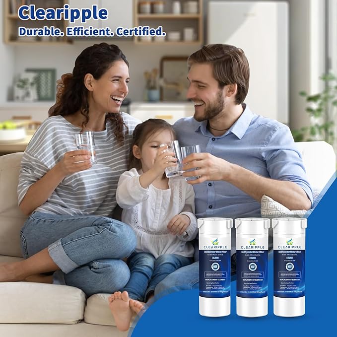 3 Pack XWF Compatible with GE XWF (Not XWFE, NO Chips), GBE21, GDE21, GDE25, GFE24, NSF Certified Refrigerator Water Filter, 6 Month / 300 Gallon