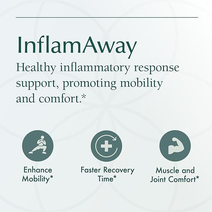 Natura Health Products InflamAway Supplement - Modulate a Healthy Inflammatory Response - Featuring Boswellia Serrata, Bromelain, Ginger, Black Pepper (BioPerine) and Chinese Skullcap (90 Capsules)