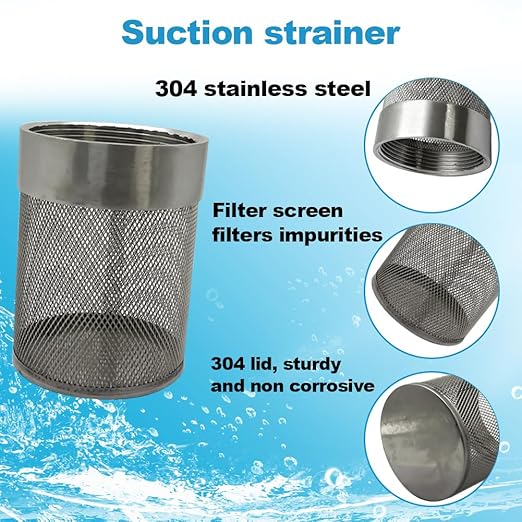 1inch 304 stainless steel filter head with internal thread diameter of 32mm connected to DN25 1" water pipe filter Used to Remove Debris and Reduce Solid Entry（1pcs）
