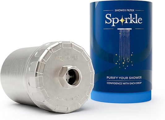 Aquasure 10,000 Gallons High Capacity Shower Filter For Healthier Hair, Skin & Nails | Improves Dry Itchy Skin, Reduce Dandruff, Eczema, Protect Colored Hair (Brushed Nickel)