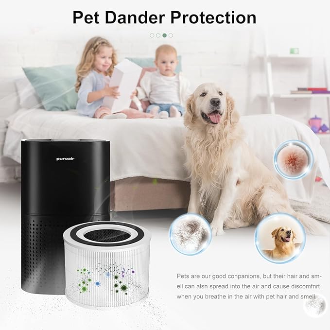 4 Pack 240 Replacement Filter Compatible with PuroAir 240 Air Purifier, Fit for Puroair HEPA 14 Air Purifier Filter Replacement