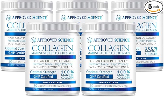 Approved Science Collagen Powder - Skin and Hair - 150 Scoops - Five Month Supply