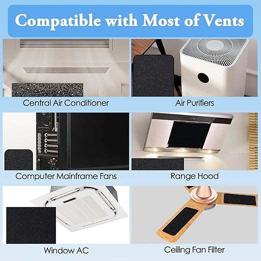 Activated Carbon Air Filter Sheet 16"x48" – Cut to Fit Charcoal Air Filter for Air Purifier, Furnace, AC & Vent – Odor Control Replacement Filter Pad