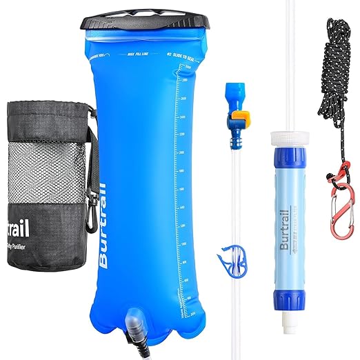 Gravity Water Filter Pro, Versatile Water Purifier Camping with 0.01-Micron Water Filter Straw, 3L Gravity Bag, Survival Gear for Hiking, Backpacking, and Emergency Preparedness