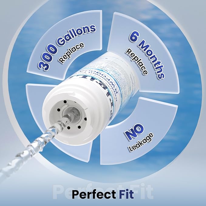 UKF8001 Replacement for EveryDrop Filter 4, Everydrop EDR4RXD1, UKF8001AXX-200, UKF8001P, Whirlpool 4396395, 469006, FMM-2 MPF15090 WF-UKF8001, SGF-M9 Refrigerator Water Filter, 4PACK