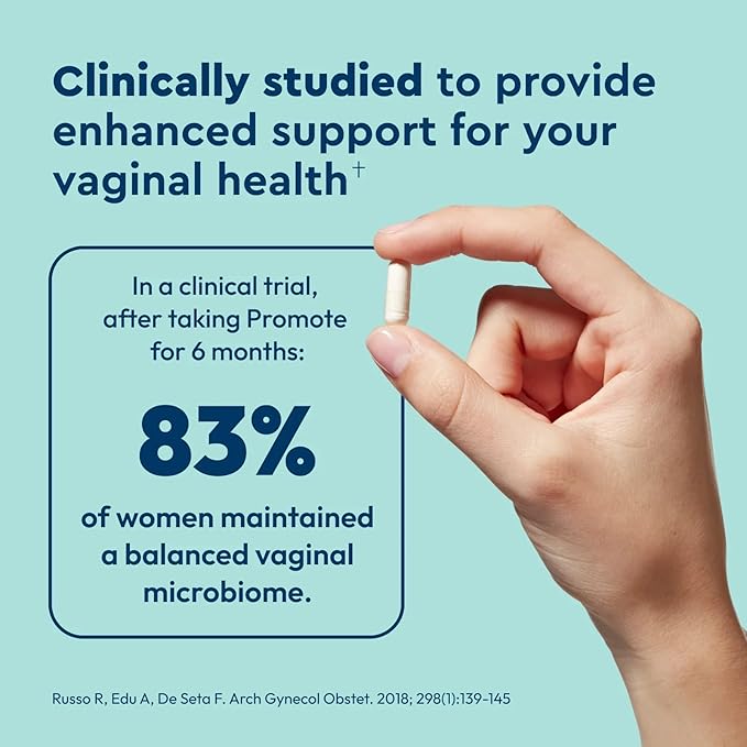 Uqora Promote - Support Vaginal Health* - Probiotic for Women with Lactoferrin, Lactobacillus Acidophilus & Lacticaseibacillus Rhamnosus - Vaginal Probiotics - Gluten-Free - 15 Capsules