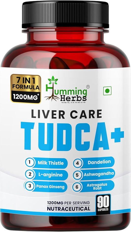 Liver Care TUDCA+ 7 in 1 Formula Blend of Tudca, L-Arginine, Milk Thistle, Dandelion, Ashwagandha, Panax Ginseng, Astragalus Root - 90 Cap
