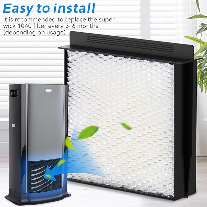 1040 Humidifier Filter for Aircare Essick Bemis MoistAir Humidifier - Replacement Wick Fit Models B40 3D6-100 5D6-700 7D6-100 D46-720 E27-000 E35-000 CM330 B23-810 MA0300 MA-0500 (2 Pack)