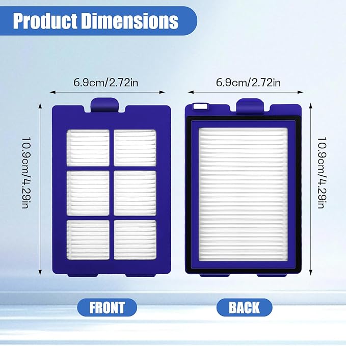 6-Pack X8 Replacement Filters for Eufy RoboVac X8/X8 Hybrid Robot Vacuum - HEPA Washable Filter Accessories with 3-Layer Filtration System
