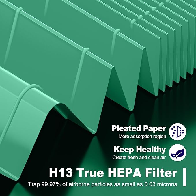 C545 Toxin Absorber Replacement Filter S Compatible with Winix C545 Air Purifier and Winix C545 Replacement Filter S 1712-0096-00 and 2522-0058-00, 4 Pack High Efficiency H13 Ture HEPA Filter