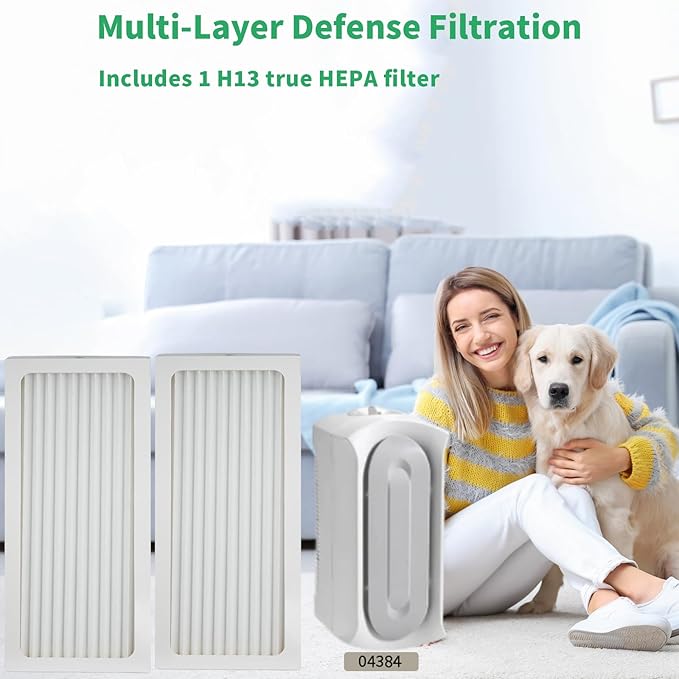 990051000 Replacement True HEPA Filter Compatible with Hamilton Beach TrueAir 04383 04384 04385 04386 Compact Pet Air Purifiers,H13 True HEPA filter. 2-Pack.