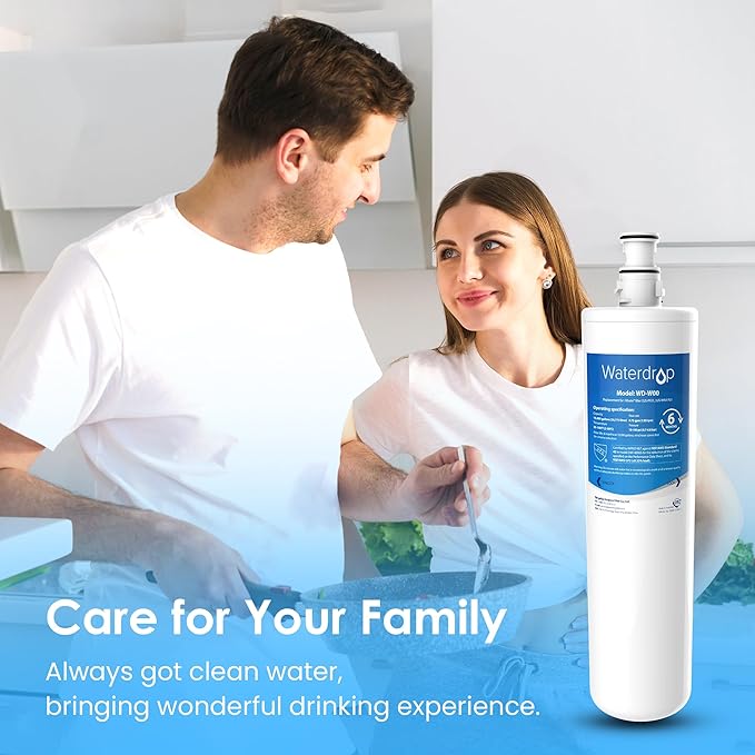Waterdrop 3US-MAX-F01 Replacement Filter, 3US-PF01 Water Filter, Replacement for Filtrete® 3US-PF01, Maximum 3US-MAX-F01, 3US-PS01, 3US-MAX-S01, Manitowoc K-00338, NSF/ANSI 42 Certified, Pack of 3