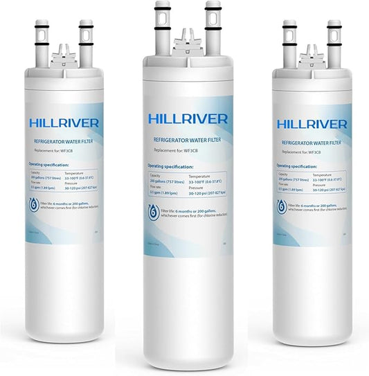WF3CB Water Filter Replacement, Compatible with Frigidaire WF3CB, Pure Source 3, 706465, 242069601, 242086201, WF425 - Height 9 inches - 3 Pack (Packaging May Vary)