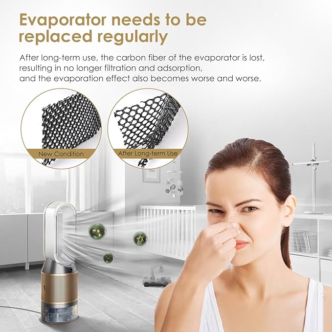 Air Purifier Carbon Fiber Evaporator Filter Compatible with Dyson PH01 PH02 PH03 PH04 PH3A Air Purifier Replacement Parts
