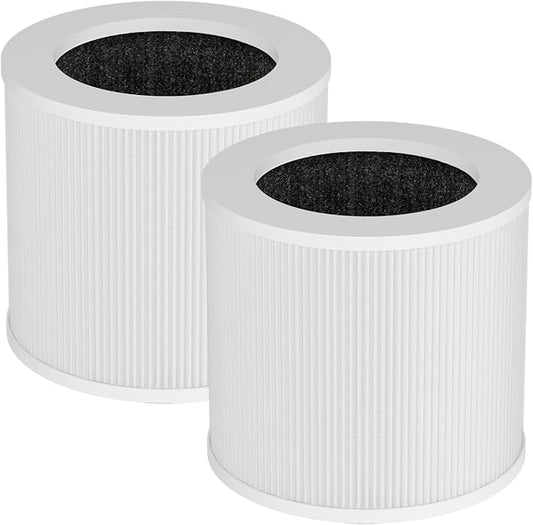 2 Pack Replacement Filte-r Compatible with VEWIOR Air Purifie-r HQSC-50 HQKJ-80 A1 A1W, AMEIFU AP01W, KOIOS HQKJ-50 Air Purifie-r, 3-in-1 H14 True HEPA Air Filte-r