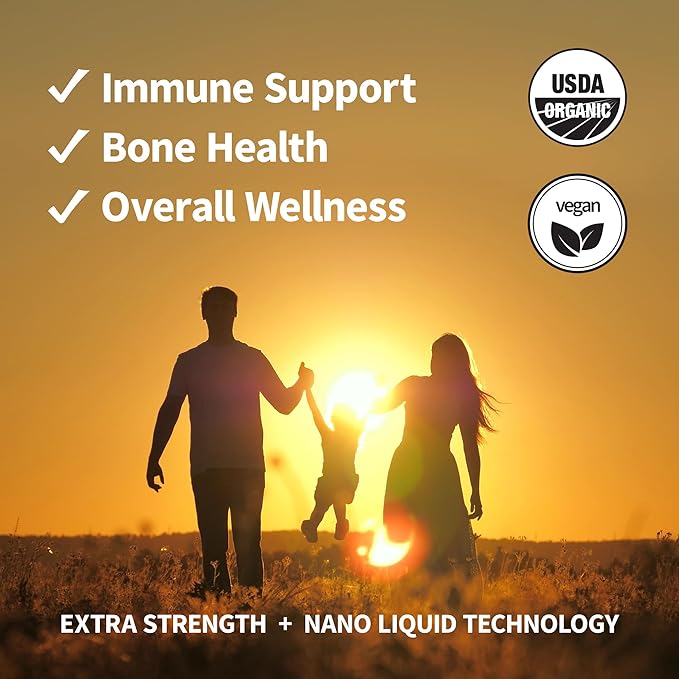 Sprout Living Organic Vitamin D3 5000 IU (Lichen) + K2 120 mcg (Chickpea) Spray for Immune Support & Bone Health | Trace Minerals with Real Lemon & Citrus Extract, Sugar Free (1 FL OZ, 30 Servings)