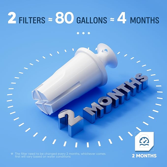 Water Filter Replacement Compatible with Brita Water Pitchers and Dispensers, by DESENRUIS for Classic 35557, OB03, Mavea 107007, Reduce Chlorine and Bad Taste, BPA free, Pack of 3