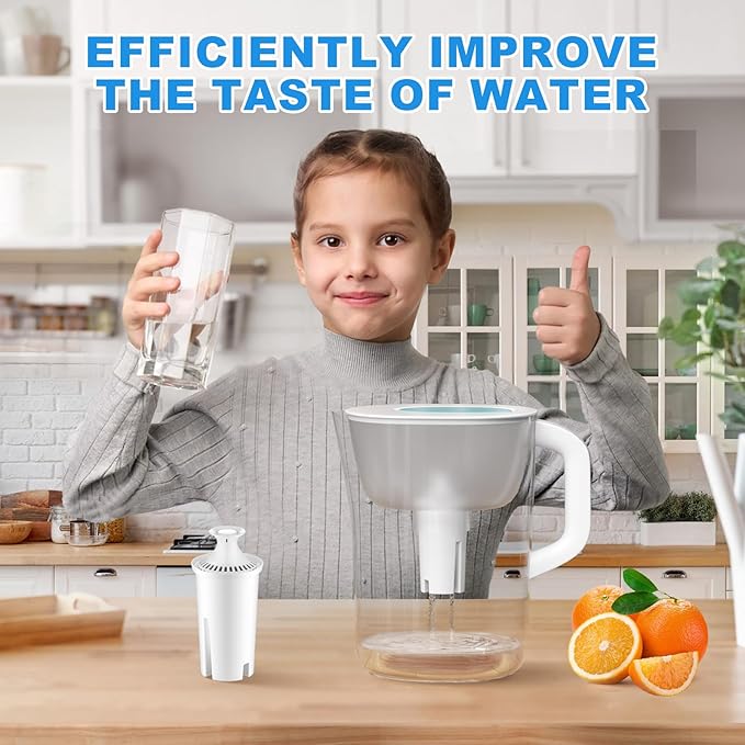 Water Fiter Replacement Fit for Brita Water Filter & Pitchers, Water Pitcher Filter Compatible with Brita Classic, Mavea, Ob03, 107007 35557, Reduce Chlorine and Heavy Metals (3)