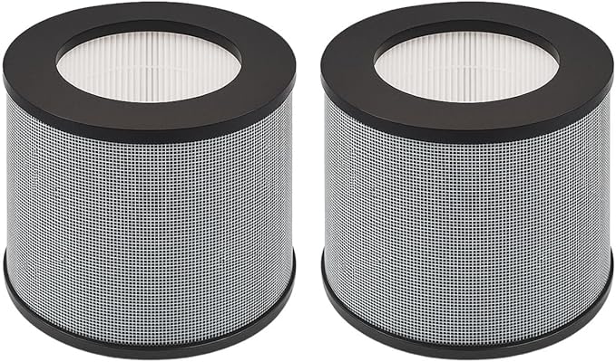 Nispira TT-AP006 Replacement Filter for TaoTronics Air Purifier 3-in-1 True HEPA Smoke Dust VOCs Remover, 2 Packs