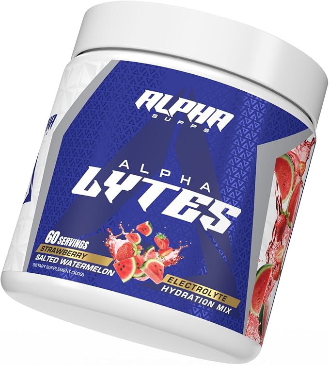 Lytes - Daily Electrolyte Hydration Drink Mix Powder - Sugar-Free, Zero Calorie Instant Formula with Trace Minerals and Antioxidants (60 Servings, Salted Watermelon Strawberry)