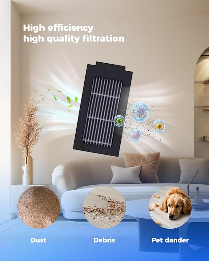 21 Pack Replacement Parts for ECOVACS DEEBOT T50 Omni/T50 PRO Omni Robot Vacuum Accessory Set, 1 Main Brush, 4 Side Brushes, 6 Mop Pads, 4 HEPA Filters, 5 Dust Bags, 1 Cleaning Brush